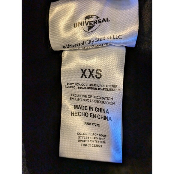 Wicked Elphaba Glinda Embroidered Sequins Black Jogger Sweatpants XXS NWT - Picture 8 of 9